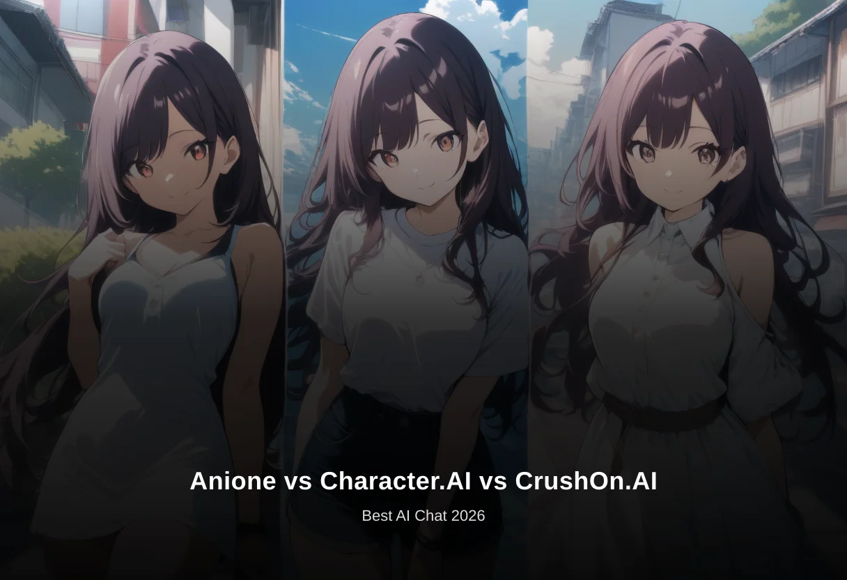 Anione vs Character.AI vs CrushOn.AI - Comparatif Chat IA