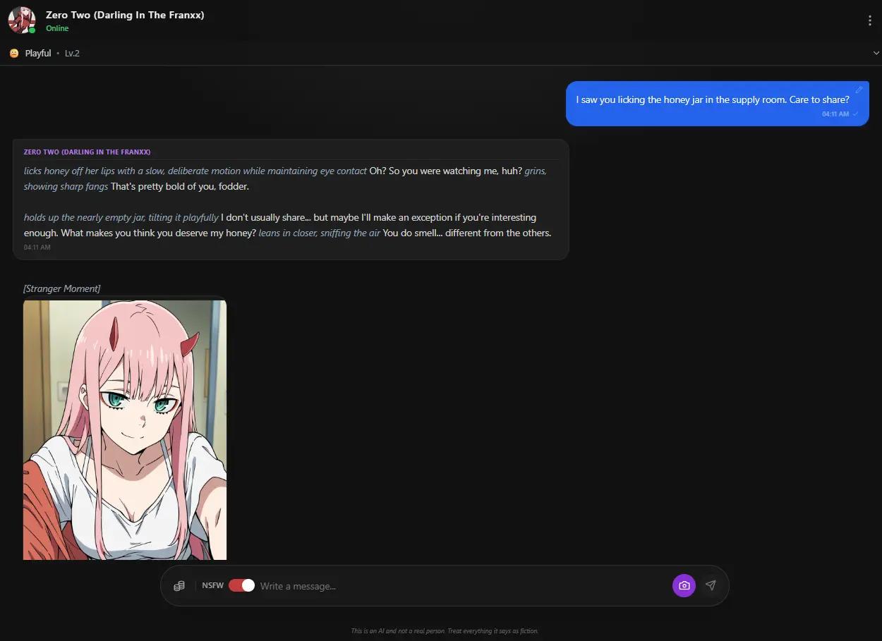 Interface Chat Anione