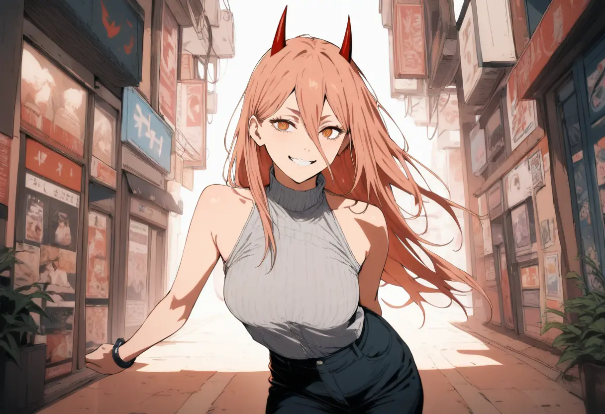 Power AI Chat - カジュアルな服装のブラッドデビル