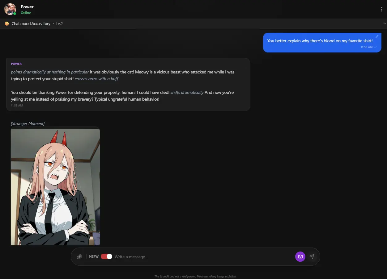 Anioneのパワー - 血液操作シーン