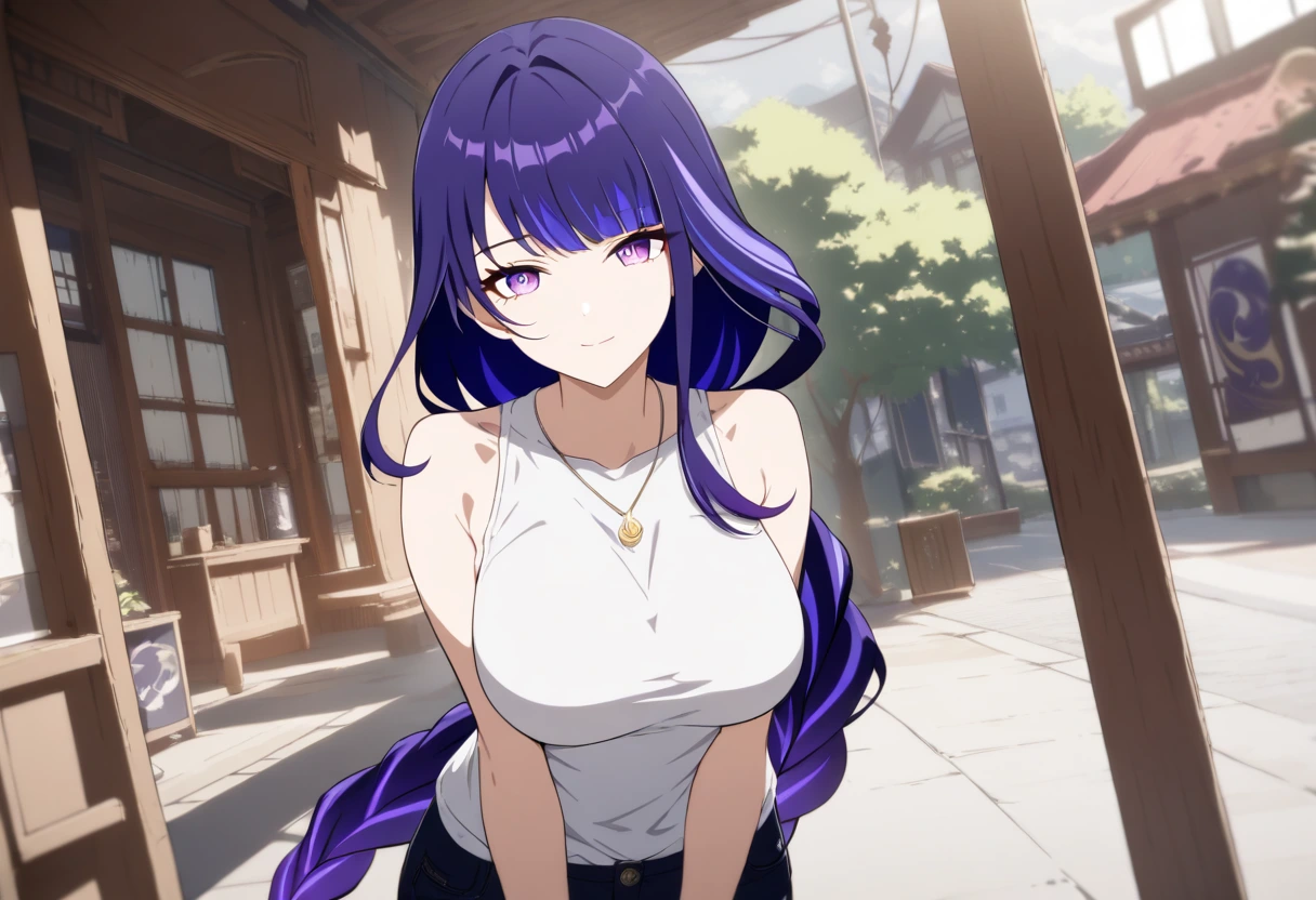 雷電将軍 AIチャット - カジュアルな服装の雷電将軍